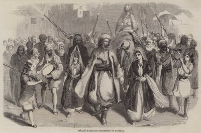 Procession de mariage Fellah à Latakia - Joseph Austin Benwell